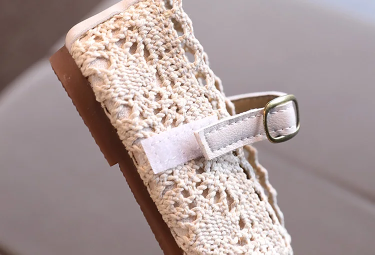 girls leather shoes Baby Shoes 2022 Spring Summer New Knitted Lace Fabric Breathable Girls Princess Shoes Non-slip Soft Baby Toddler Shoes F02084 child shoes girl