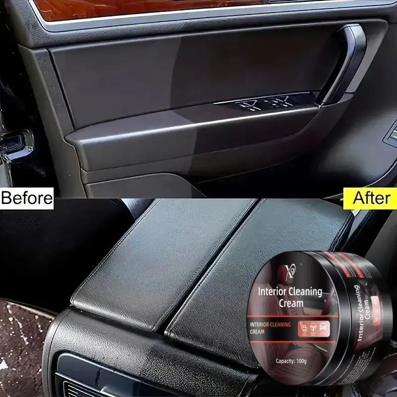 100g ABS Coated Dashboard Restorer Gel，High-Gloss Car Interior Wax for Trim/Console Renew & Protect，Scratch Care Shine Enhancer