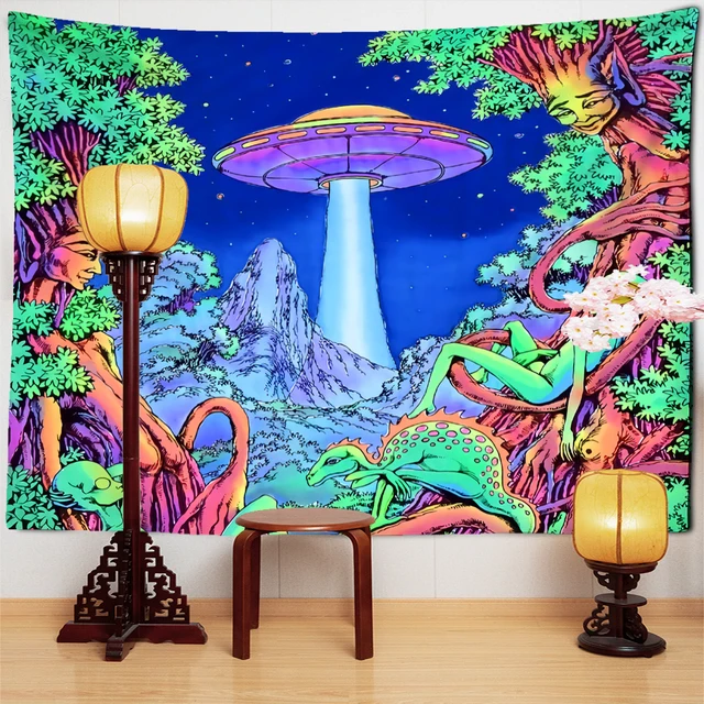 Psychedelic Forest Tapestry Wall Hanging Fantasy Mysterious Witchcraft  Plant Hippie Home Living Room Decor Background Cloth | Psychedelic Forest  Tapestry Wall Hanging Fantasy Mysterious Witchcraft Plant Hippie Home  Living Room Decor Background
