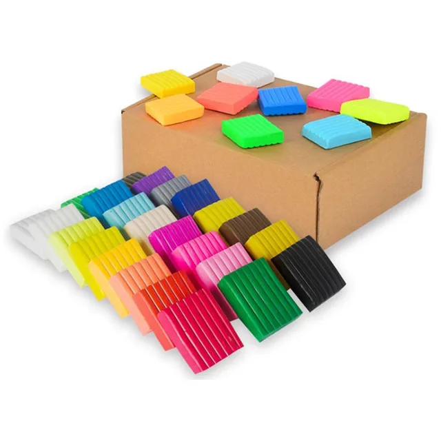 24 Pcs DIY Polymer Clay Baking Hand Casting Kit Puzzle Modeling Baby Handprint Slime Slimes  Fun Toys For Children 4