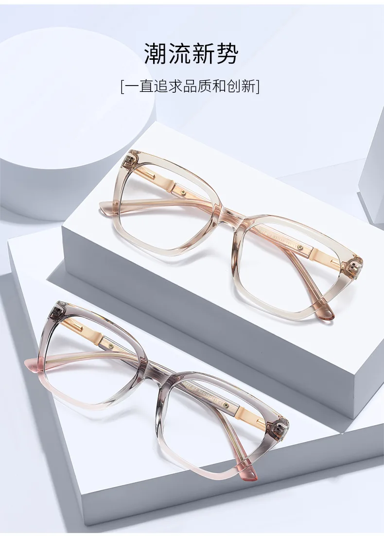 Brillen Rahmen Für Frauen Marke Design Brillen Benutzerdefinierte Lesebrille Frauen Blau Licht Blockieren Gläser Trendy – Detail 7