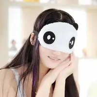 Cartoon Cute Girl Student Eye Mask Panda Eye Mask Plush Fabric Individual Packaging Home Travel Comfortable Sleep 1