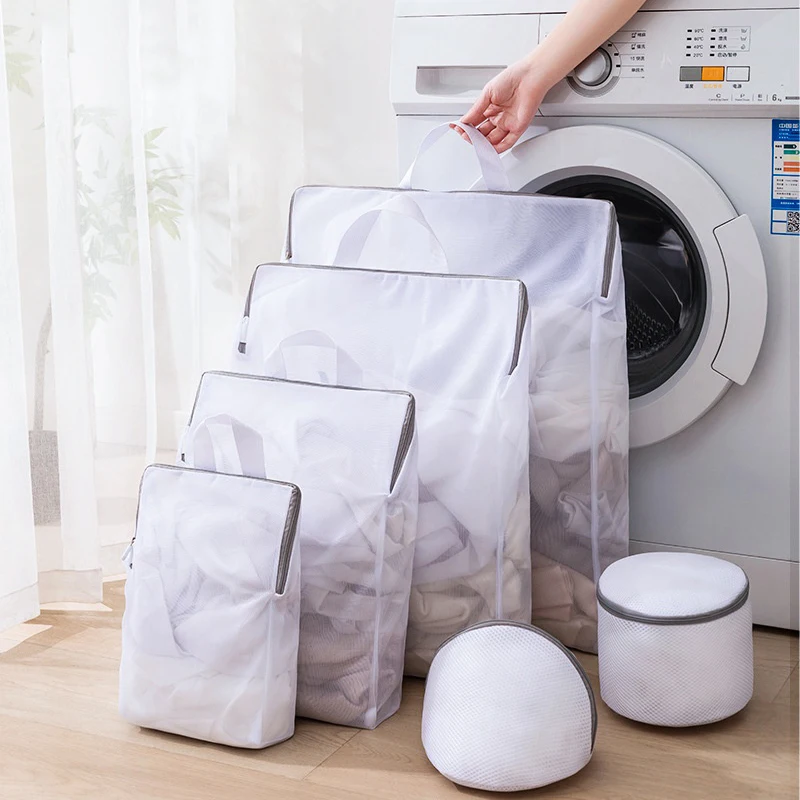 3D Laundry Bag With Handle Mesh Delicate Lingerie Dirty Clothes Wash Bag Durable Washing Machine Protective Bag Anti-Deformation 5