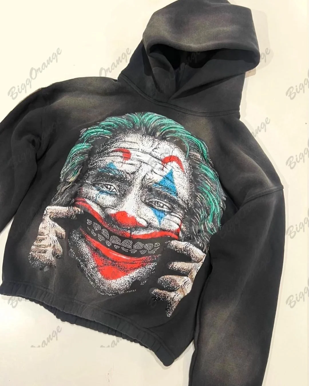 

Autumn and winter clown print men sweater Y2K retro hoodie casual loose Harajuku hip-hop couple fashion street sweater