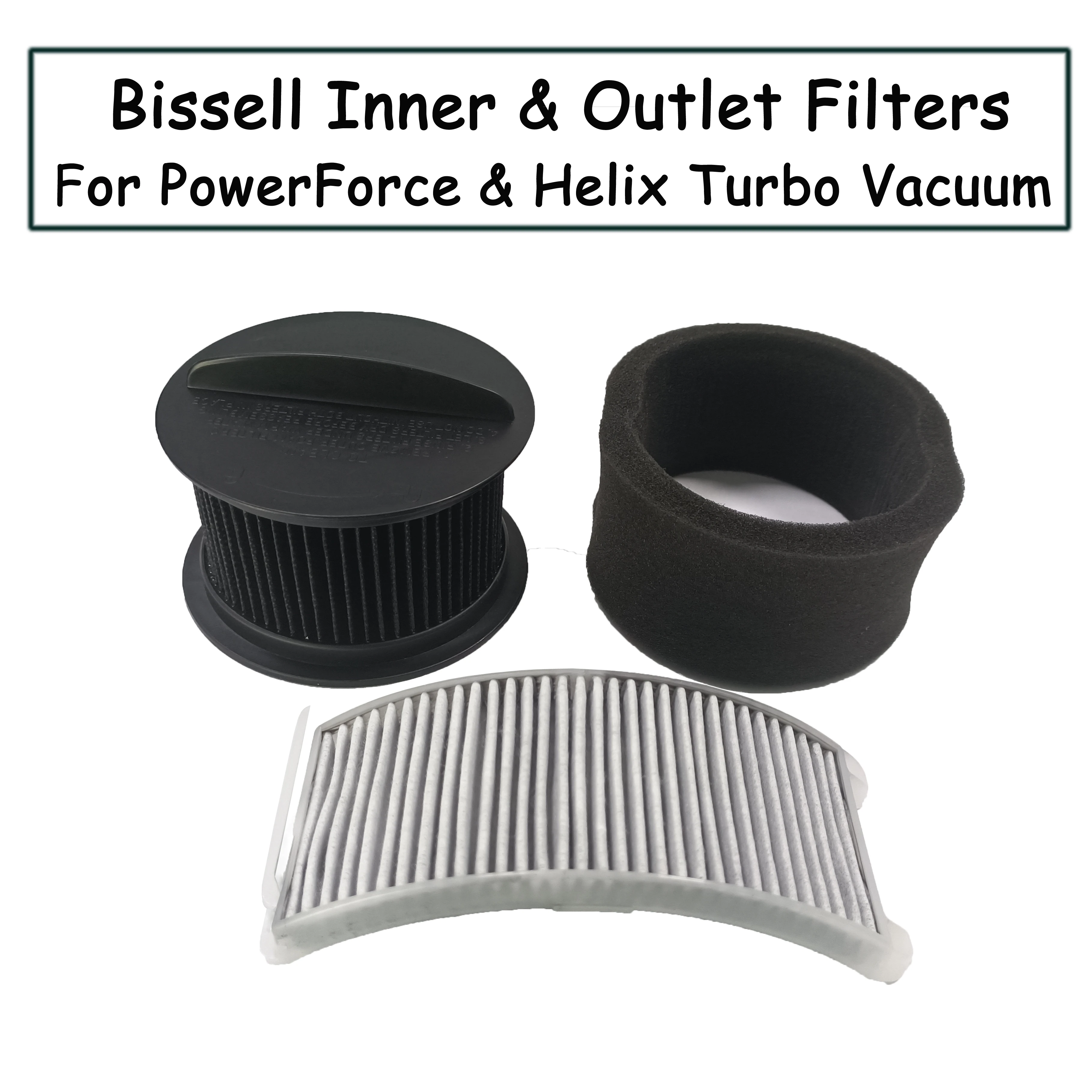 3pcs/set BISSELL Inner Outlet Filter Kit 2037913 for PowerForce & Helix