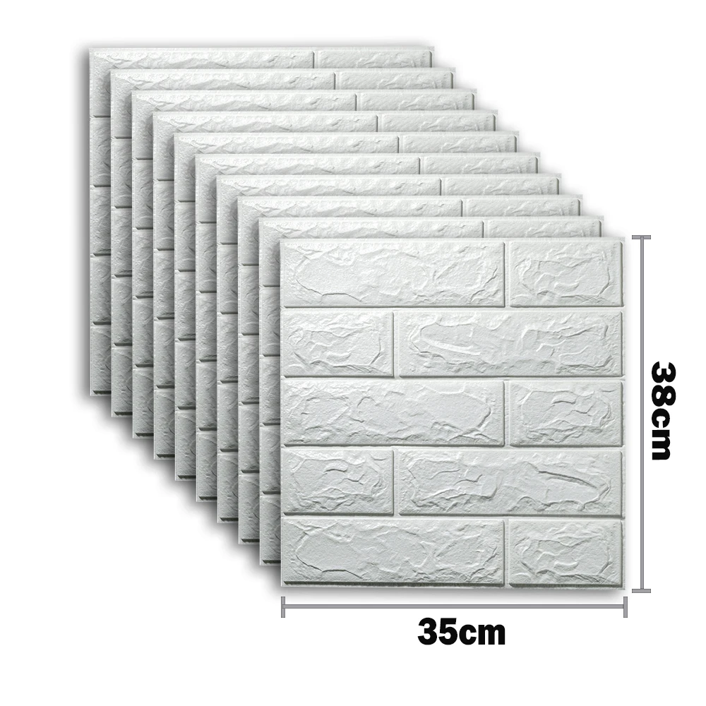 3D Self-Adhesive Foam Wall Stickers - Waterproof Peel & Stick Interior Decor