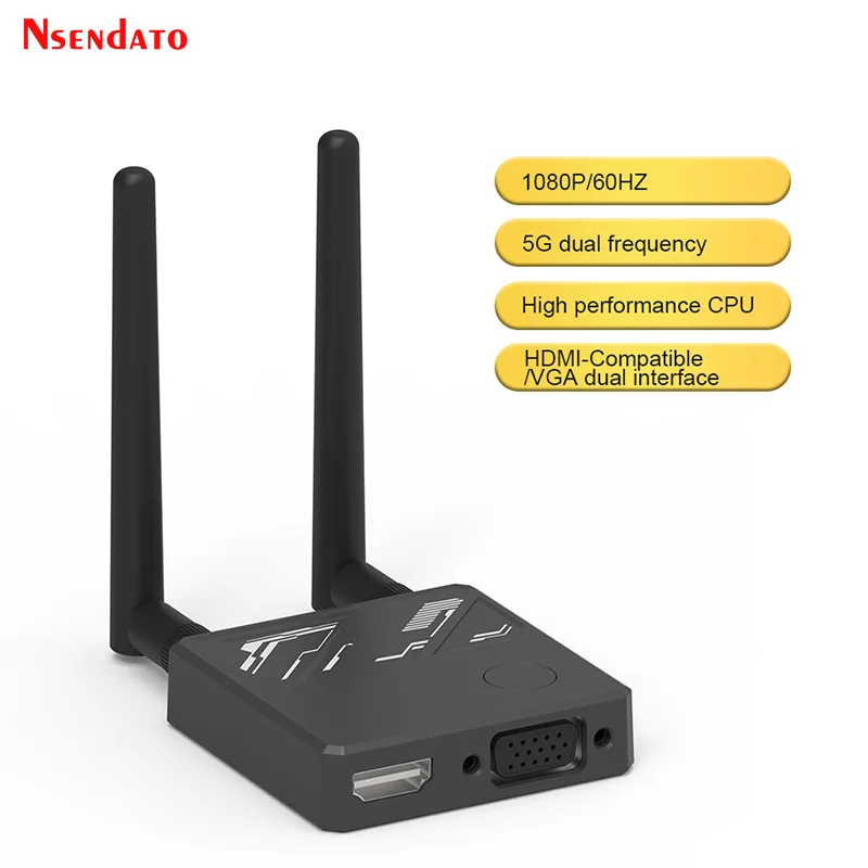 Adaptateur HDMI Sans Fil - Dongle WiFi 1080P/4K, Compatible Android, IPhone, Windows, Mac, TV, Miracast, Airplay, DLNA