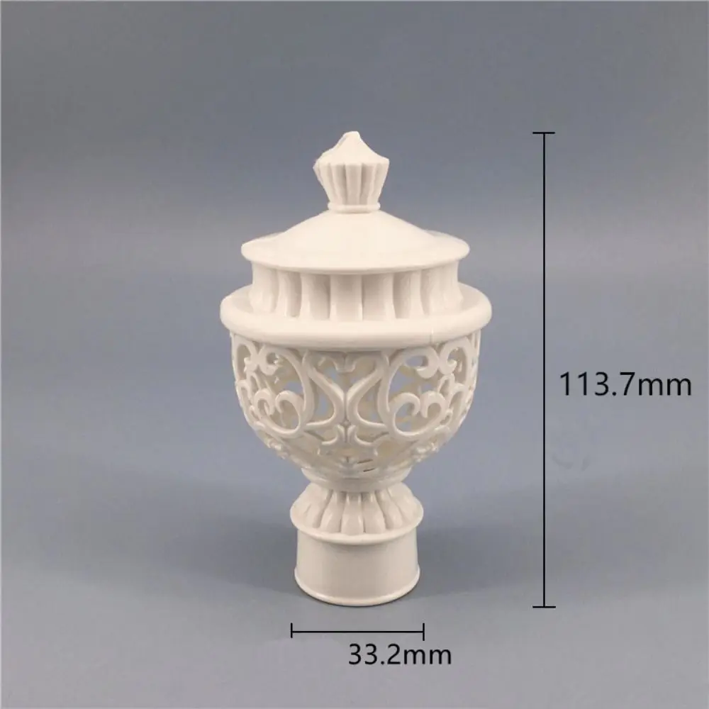 4Pcs/set Fashionable Curtain Rod Decorative Head European Style Roman Pole Sealing Plug Curtain End Cap Cover Home Decor