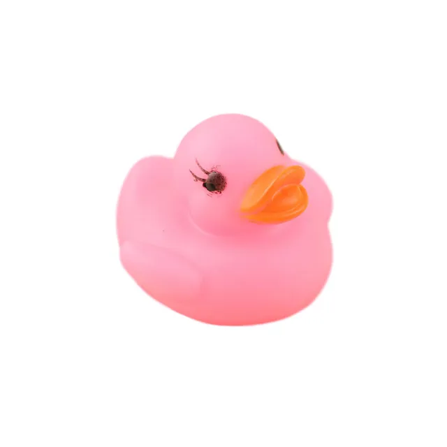 LED Sensor Luminous Children Float Animal Yellow Duck Rubber Floating In Water Flashing Little Baby Bathing Toy Automatically 6