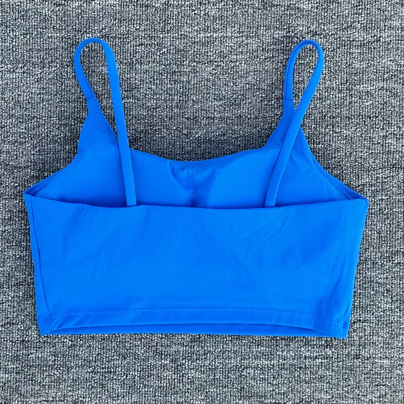 Yoga Bra Sling Gym Women's Sports Underwear Tight Fitness Vest Pilates Top Elastic Hip Lifting Breathable Detachable Chest Pad 2