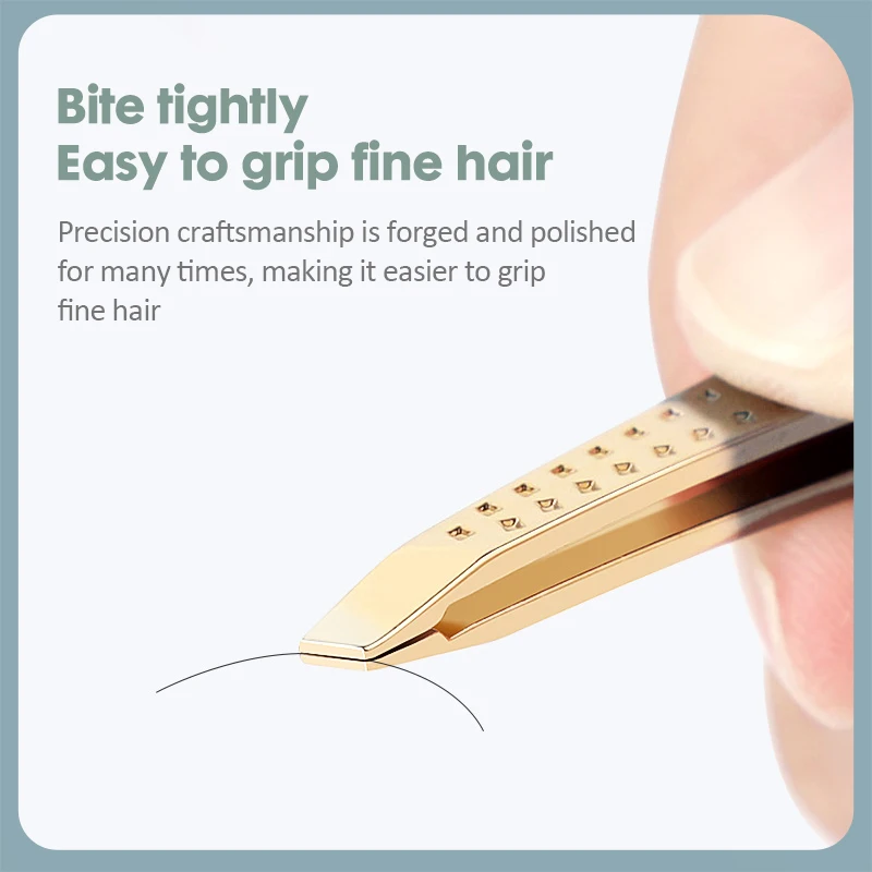 KK Eyebrow Tweezer Stainless Steel Makeup Tool Feather Hair Beauty Fine Hairs Puller Slanted Eye Brow Clips Removal Tools Care 3