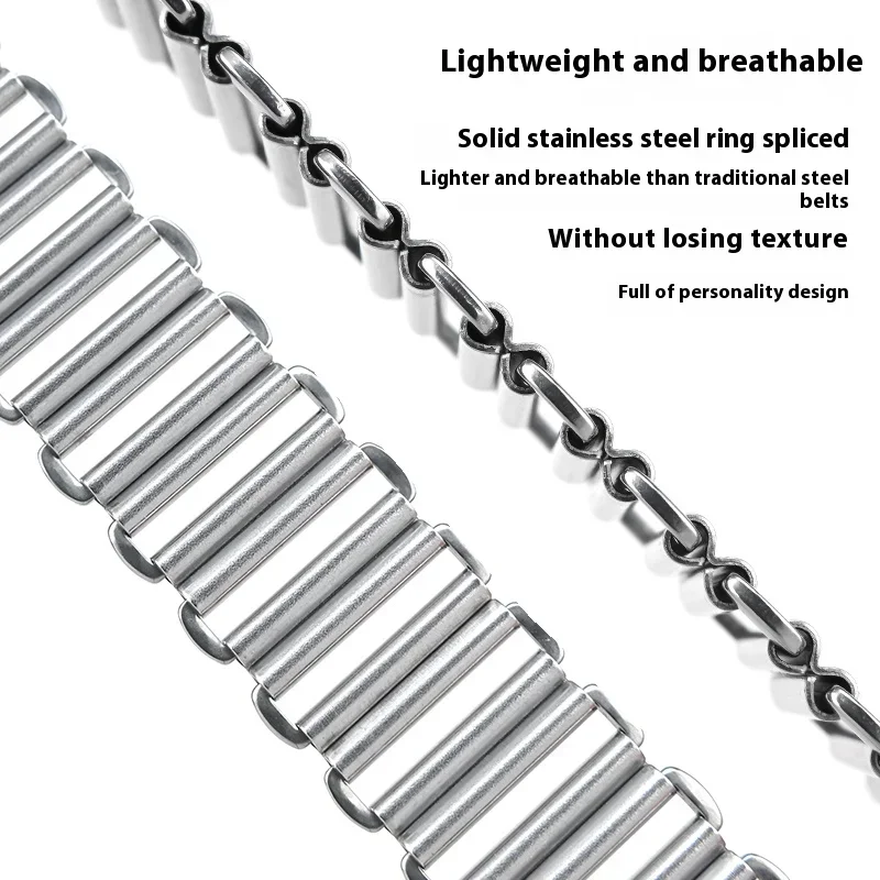 Sleek Stainless Steel Quick Release Watch Strap - Fashionable Metal Replacement Bracelet