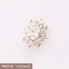 10pcs Luxury Star Moon Love Heart Chain Nail Art Zircon Pearl Metal Manicure Nails Accessories DIY Decorations Supplies Charms 6