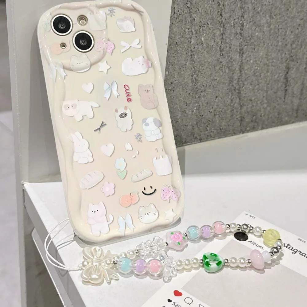 Charming Cat Wristband Bow Bracelet Phone Case