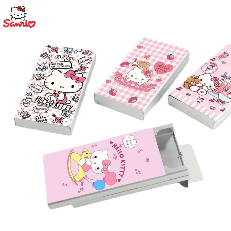 

Sanrio Anime Peripheral Cartoon Hellokitty Kawaii Tibetan Smoke Artifact Aluminum Alloy Cigarette Case Creative Gift Wholesale