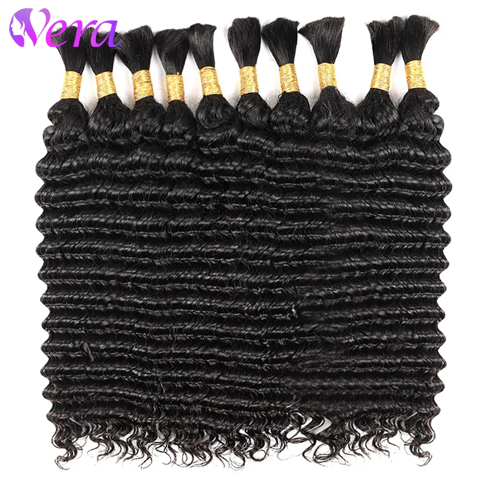 Bundles Raw Hair Human Hair Bulk For Braiding Deep Curly Bulk Vietnamese Human Extensions No Weft Bundles