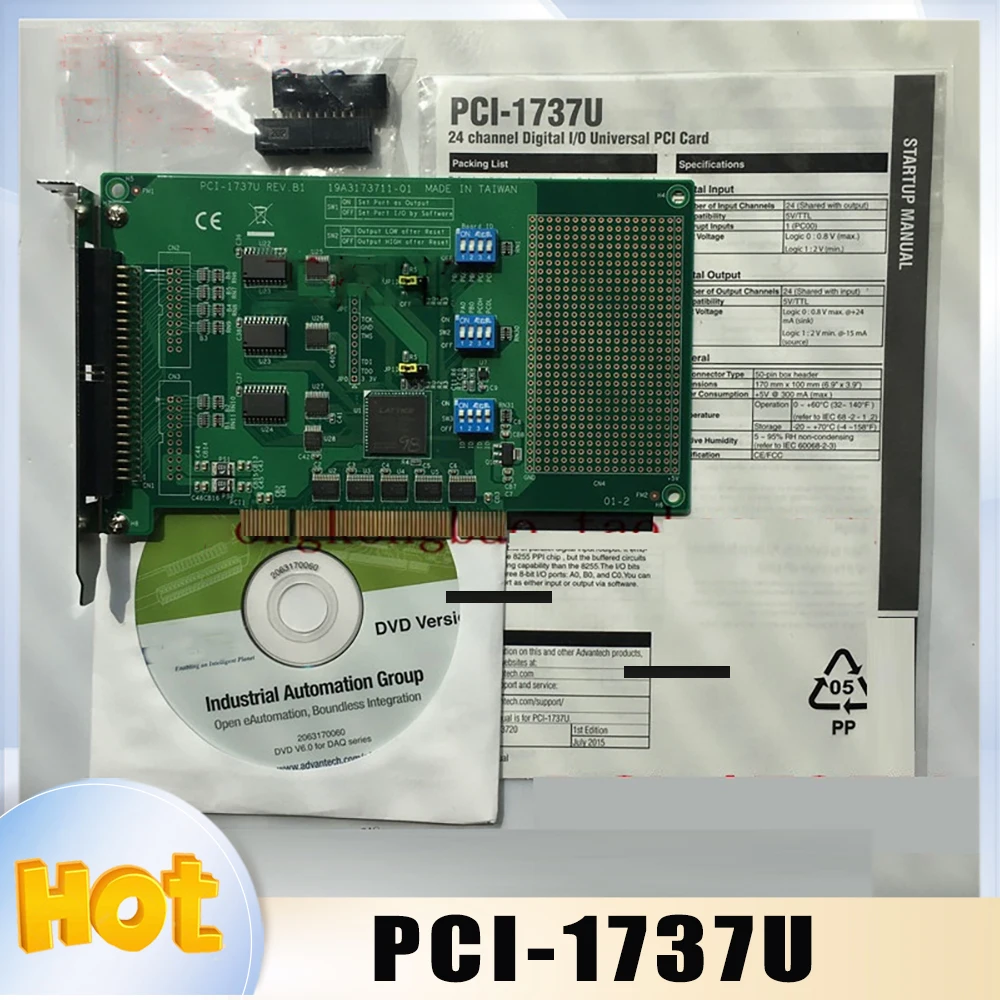 

For Advantech PCI-1737U 24-channel digital I/O24 channel TTL input/Output card PCI-1737U-BE