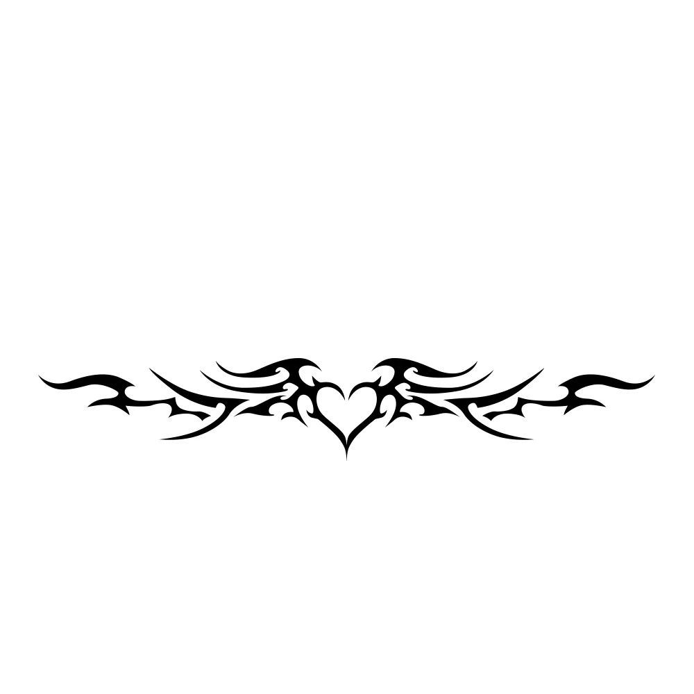 Fire Heart Wings Vinyl Car Decor Stickers - Stylish Auto Bumper and Window Decals