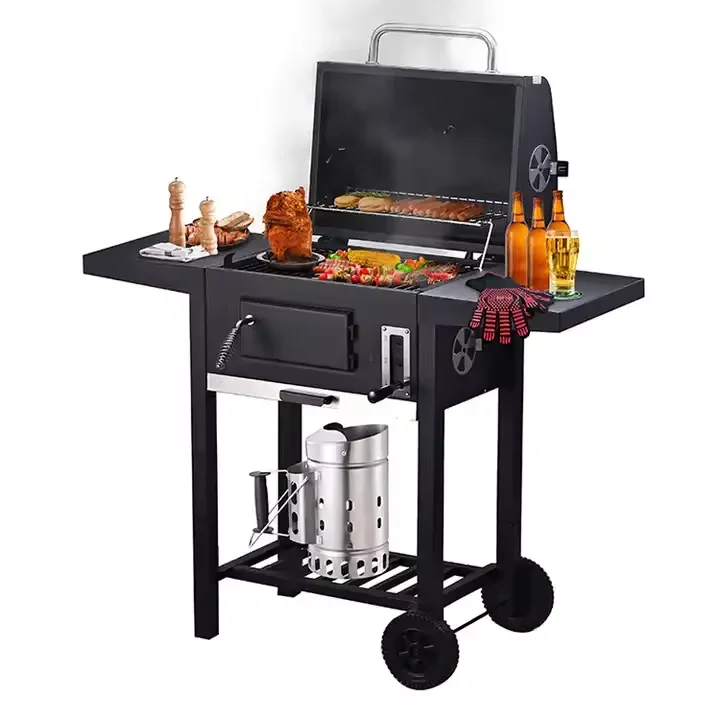 Description Picture 6 of itemBBQ Courtyard Barbecue Outdoor Barbecue Thickened Large Barbecue Smoker Grill American Camping Grillfor Home Use Food Shop