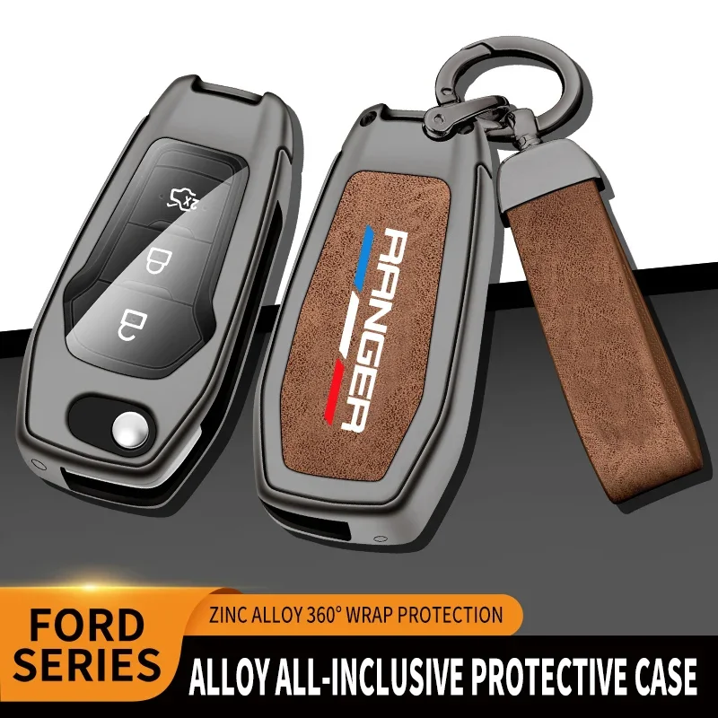 RAZPOY Ford Key Fob Cover - Heavy Zinc Alloy Shell For Bronco, Mustang, F-Series, Explorer (3-Button Smart Key) - View #2