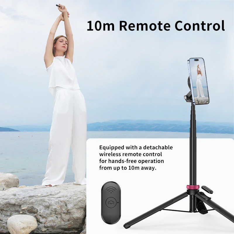 Selfie Stick Tripod Ulanzi MT-84 1.53M Magnetic Wireless Bluetooth Remote Phone Extension Tri Phone Live Streaming Vlog Custom