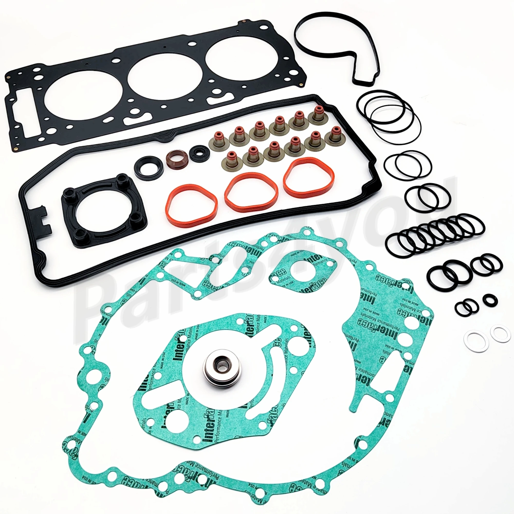 Engine Rebuild Gasket Kit for Sea Doo 4-Tec RXP RXT GTX GTI GTR RXPX RRTX Wake Sportster Speedster Challenger Utopia Islandia 6pcs intake valve 6pcs exhaust valve for sea doo challenger speedster sportster utopia 150 180 200 210 230 420254298 420254682