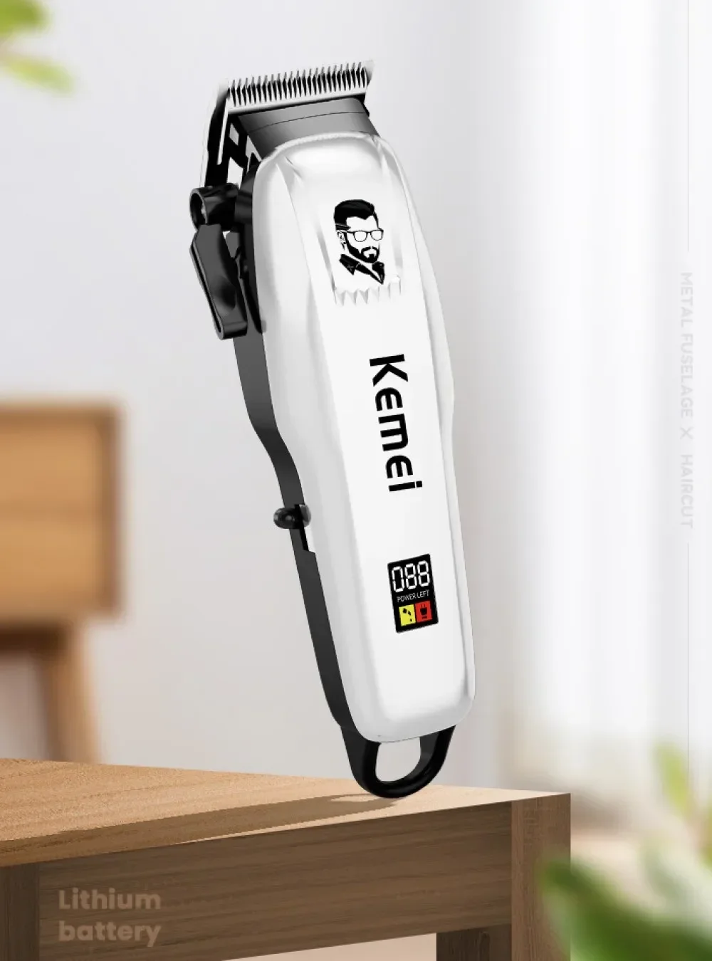 Description Picture 2 of itemKemei Professional Hair Clipper Rechargeable Hair Trimmer For Men Shaver Hair Cutting Machine Barber Accessories Cut Machin