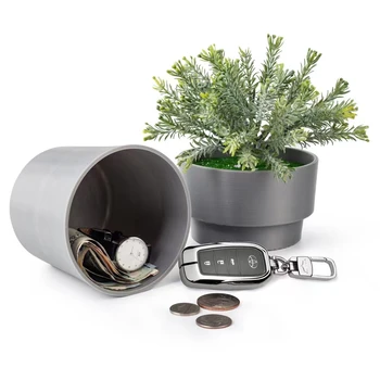 Large Flower Pot Hidden Safe Lock Box Surprise Secret Hideaway Plant Stash Hide Money, Keys, Jewlery Organizer Other Valuables 2