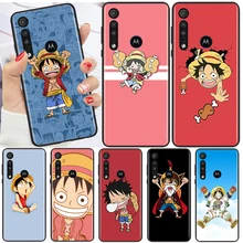 

Cartoon Anime One piece For Motorola Moto G9 G8 E7 G Stylus Power Lite One Macro Hyper Fusion Edge Plus Black TPU Phone Case