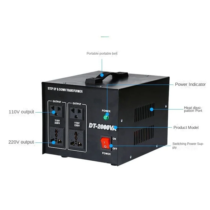 2000W Converter Step-Up Transformer 110 to 220 and 220V to