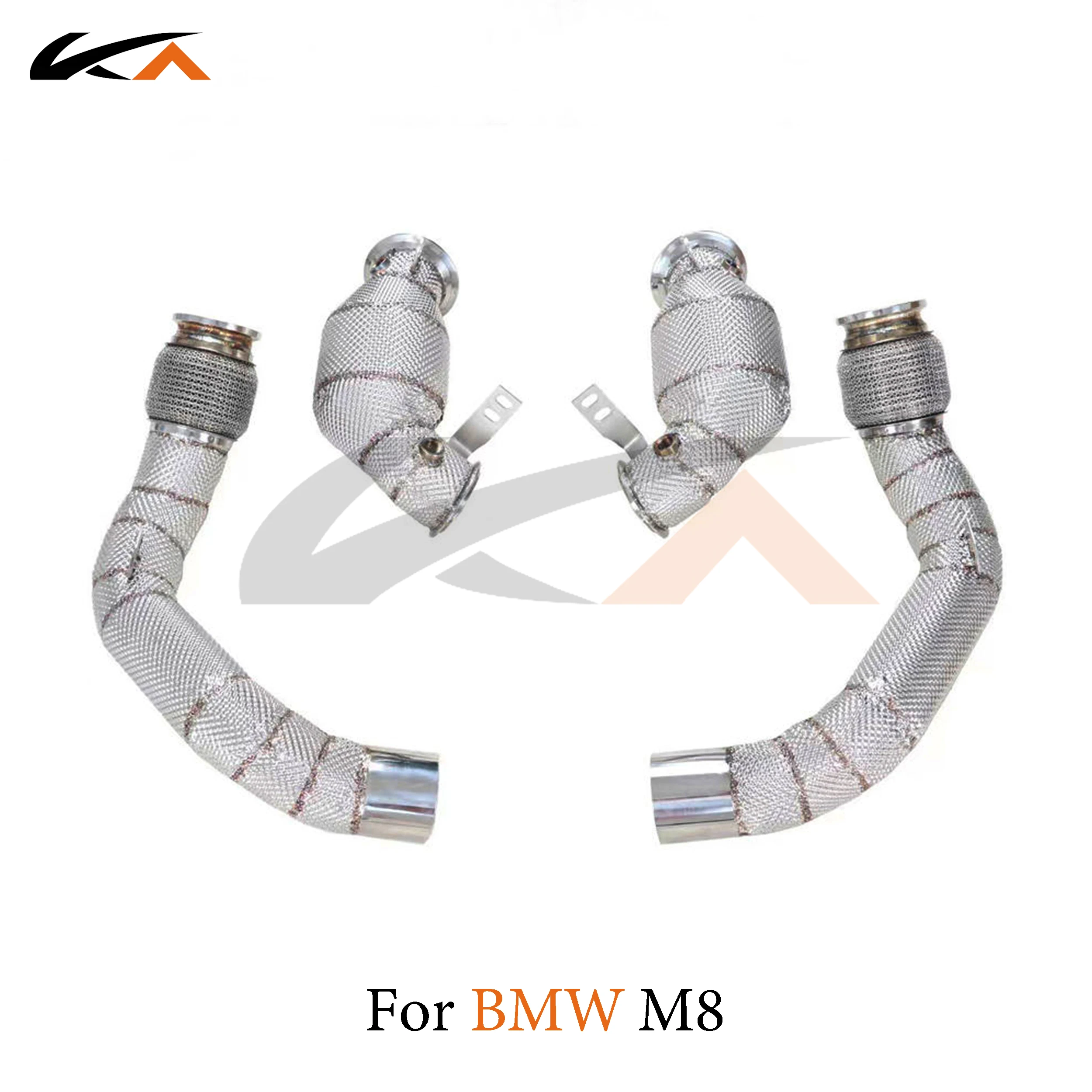 KA 튜닝 다운파이프 배기 스테인리스 스틸 헤더, BMW M8 4.4T 퍼포먼스, 자동차 부품, 열 차폐 촉매 작용