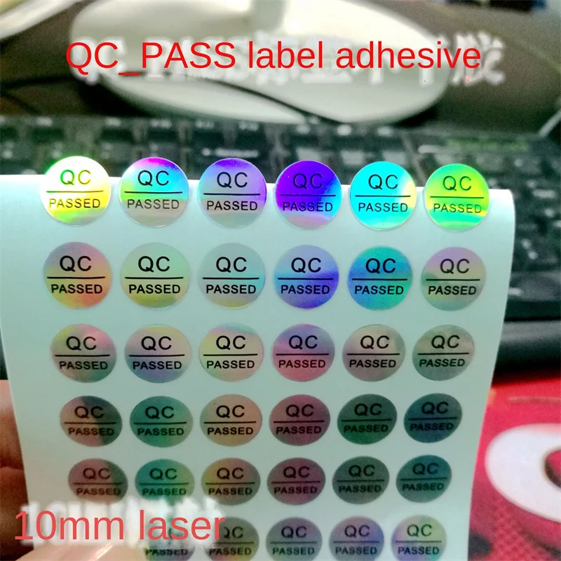 

Waterproof Hologram Round Label Stickers Security Warranty Tamper Evident Cool Gradient Colors QC PASS 10mm 1000PCS