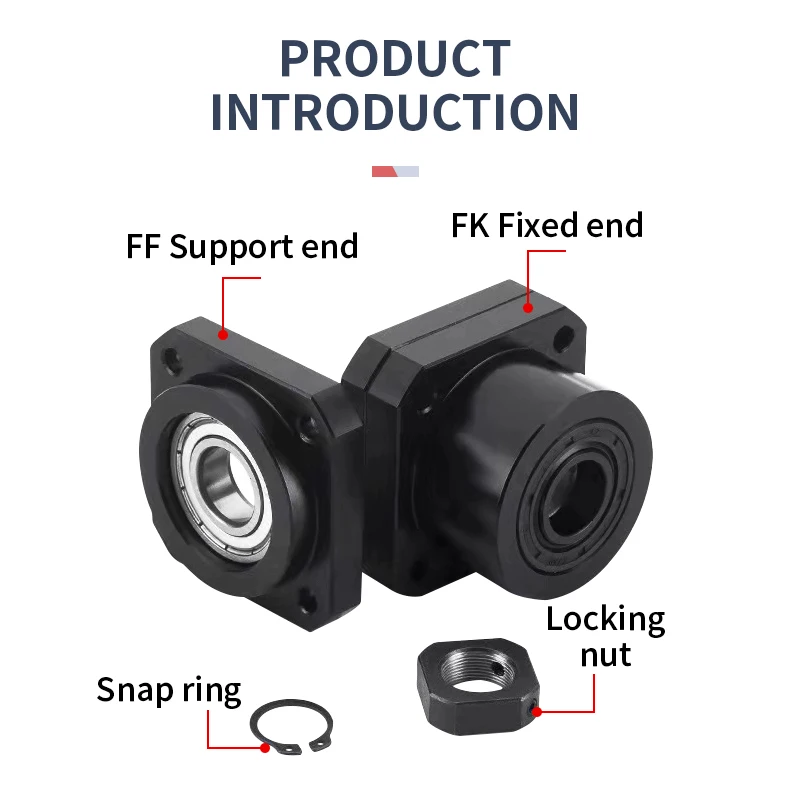 FK20 FF20 Kugelumlaufspindel Lagersitz Kugelumlaufspindel Endstütze FKFF20 Einheit für SFU2504 SFU2505 SFU2510 CNC-Getriebeteil 1 Satz – Detail 5