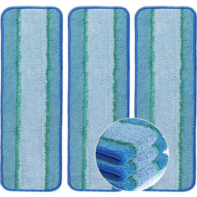 9 Pack Microfiber Cleaning Pads Compatible For Bona Mop, 18 Inch Microfiber Mop Pads For Bona