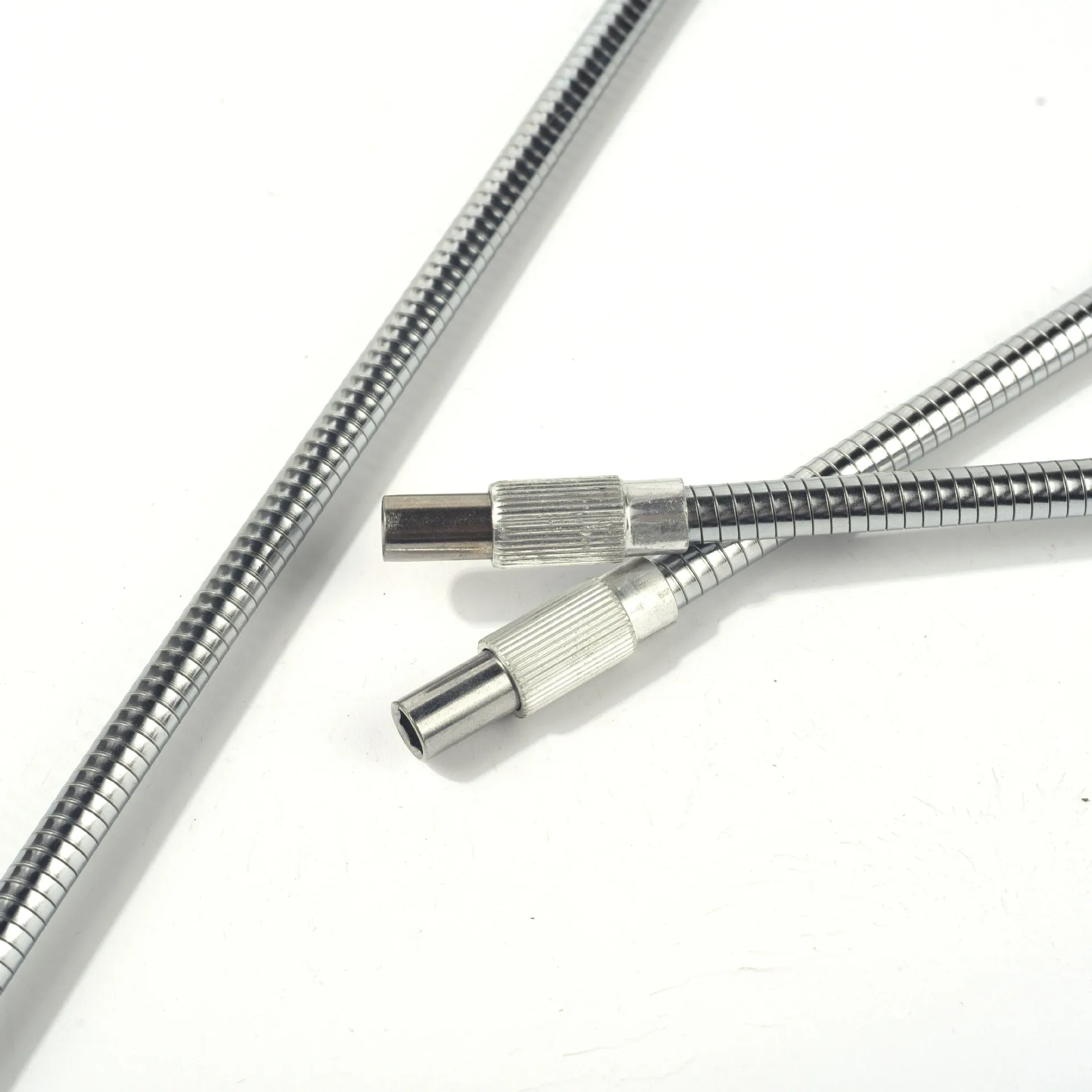 Flexible shaft bending to reach an angled screw