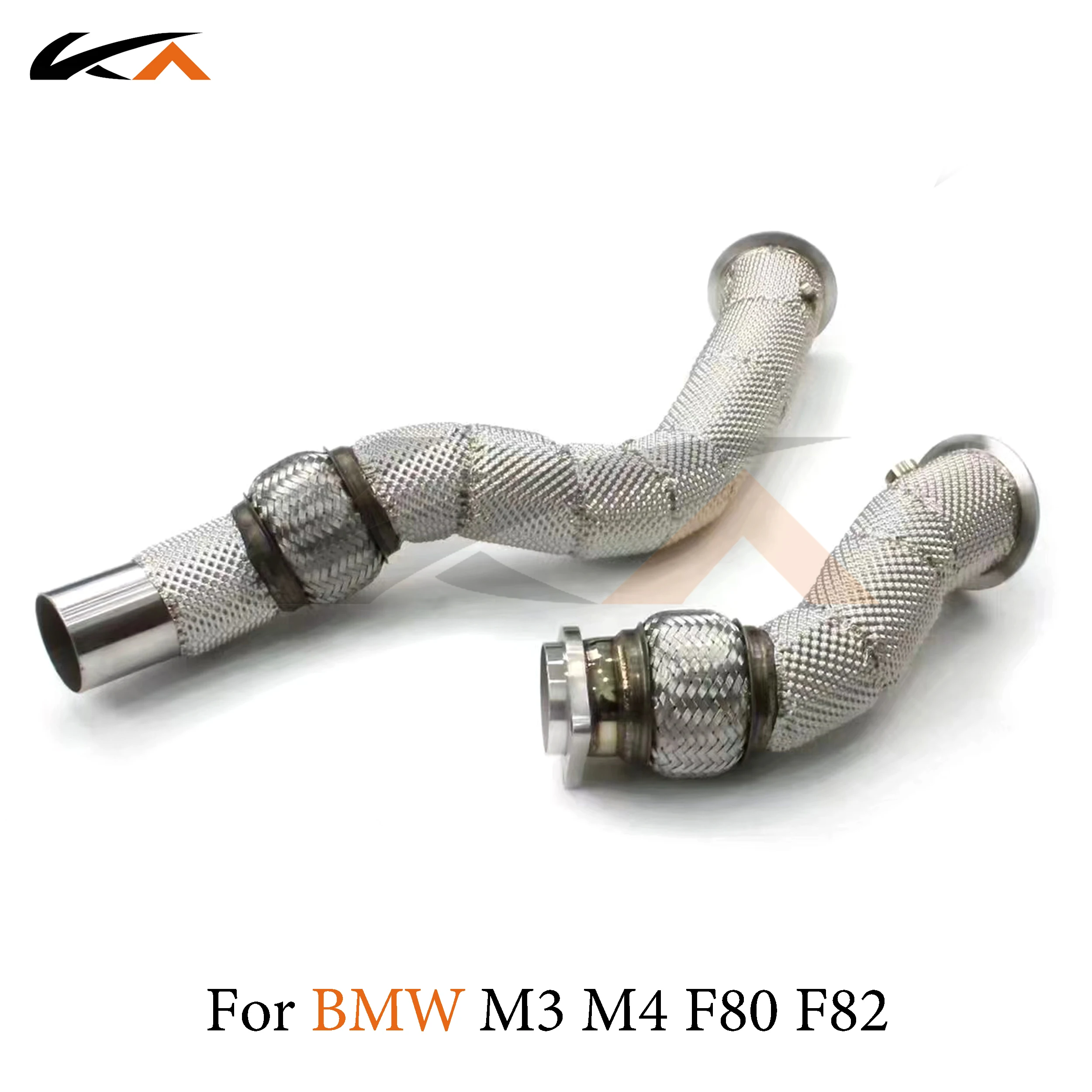 KA 튜닝 다운파이프 배기 스테인레스 스틸 헤더, BMW M3 M4 F80 F82 성능 자동차 부품, 열 차폐 촉매