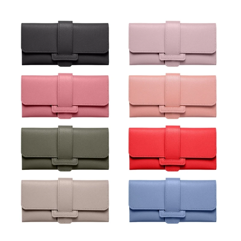 

Elegant PU Leather Women's Long Wallet with Zipper Pocket and Card Holder Great for Business and Casual Occasions