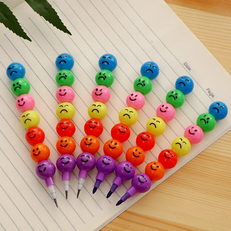 Building Block Toys Lollipop Crayon/Pencil Graffiti Pen 10 Pcs For Children Birthday Party Favors Student Back To School Gifts
