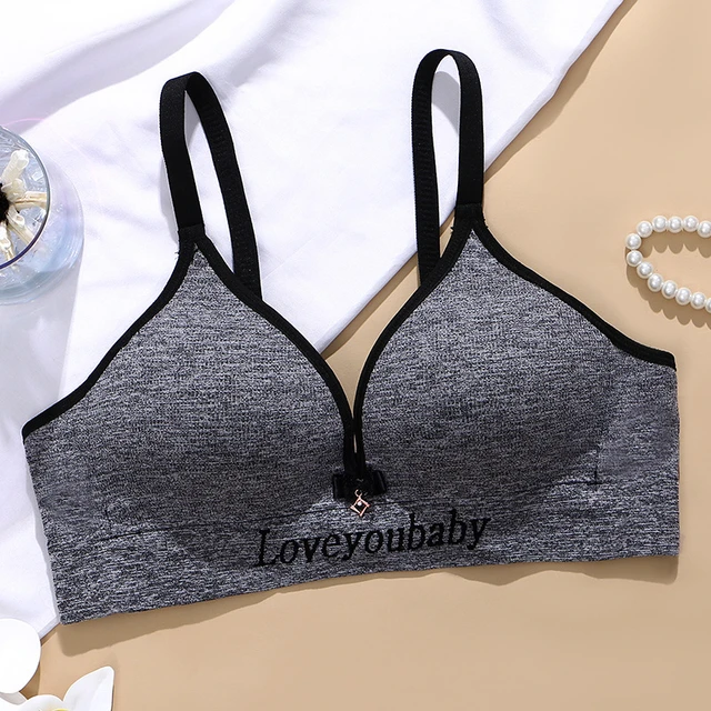 Girls Pure Cotton Bra Thin Small Chest Wireless Gather Stereotype