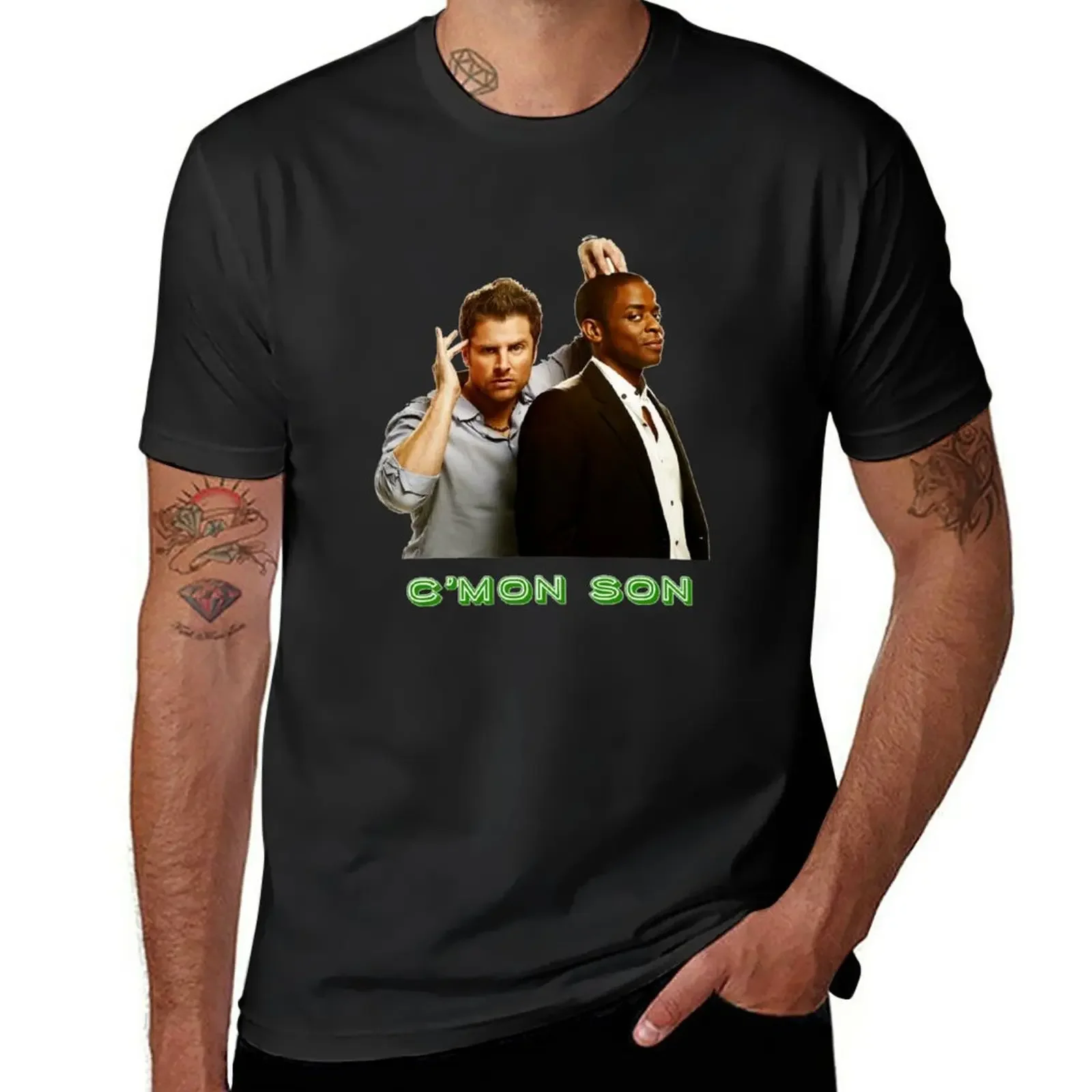 

Psych C'mon Son design T-Shirt quick drying korean fashion mens big and tall t shirts