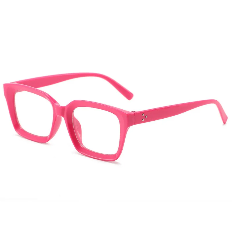 Quadratische Anti-Blaulicht-Brille für Männer und Frauen, große Rahmenbrille mit transparenten Gläsern, einfache Computer-Lesebrille – Detail 7