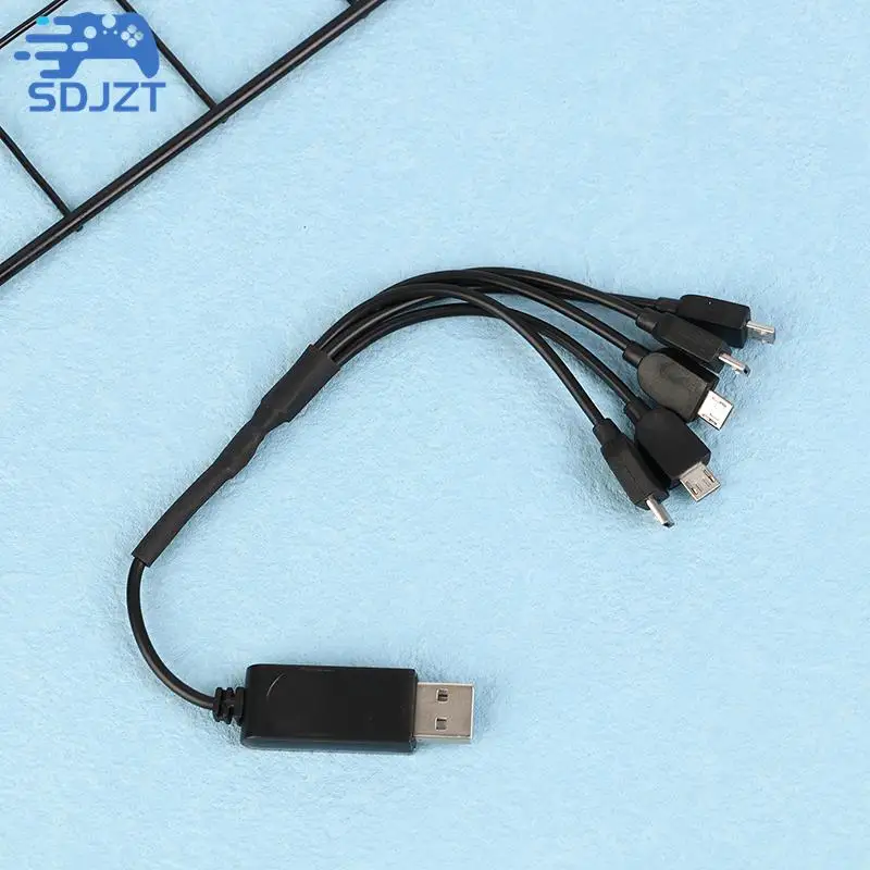 다기능 충전 케이블, Rc 드론 리튬 배터리 충전기 액세서리, E58 XS809 배터리용 5 in 1 충전기, 3.7V 500mAh, 1PC