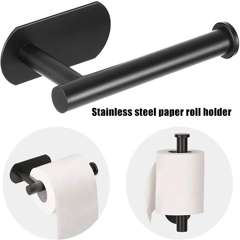 Kitchen Paper Towel Holder Punch Free Iron Under Counter Roll Paper Stand  Space Saving Cabinet Door Tissue Hanger for Bathroom - AliExpress
