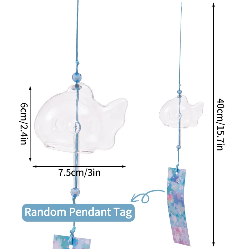 Kawaii Sakura Stained Glass Wind Chime - Aesthetic Room Decor with Harmonious Bell Sounds