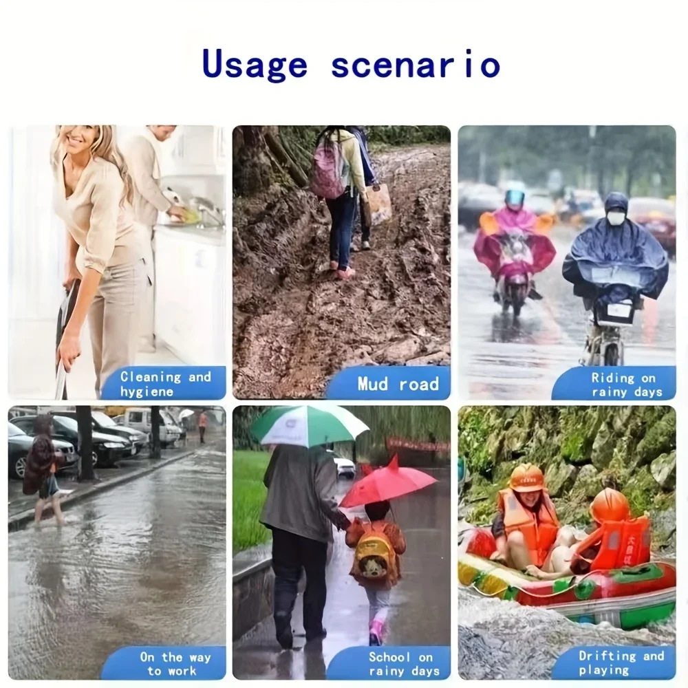 Shoe Covers 10/20/30pcs Rainy Disposable Transparent Plastic Outdoor Thick Wear-resistant Waterproof