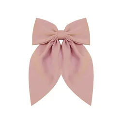 Elegant Double - Sided Satin Bow Hair Clip - Versatile Small Accessory (Pink)