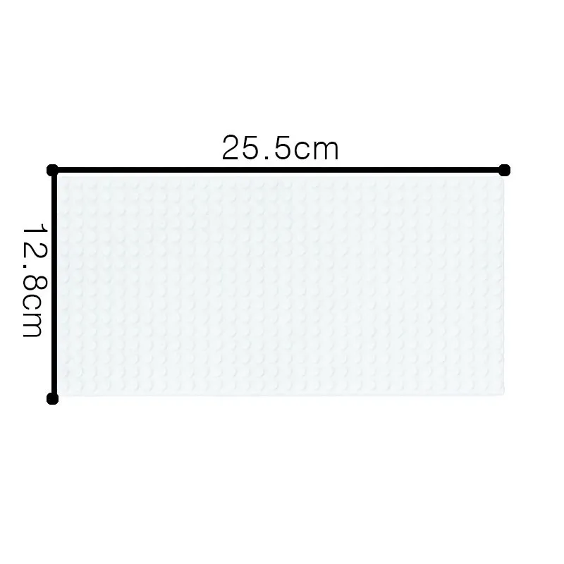 Double-sided Baseplate Transparent For Figures Building Blocks Toys For Children City Plates Plastic Blocks 16x32