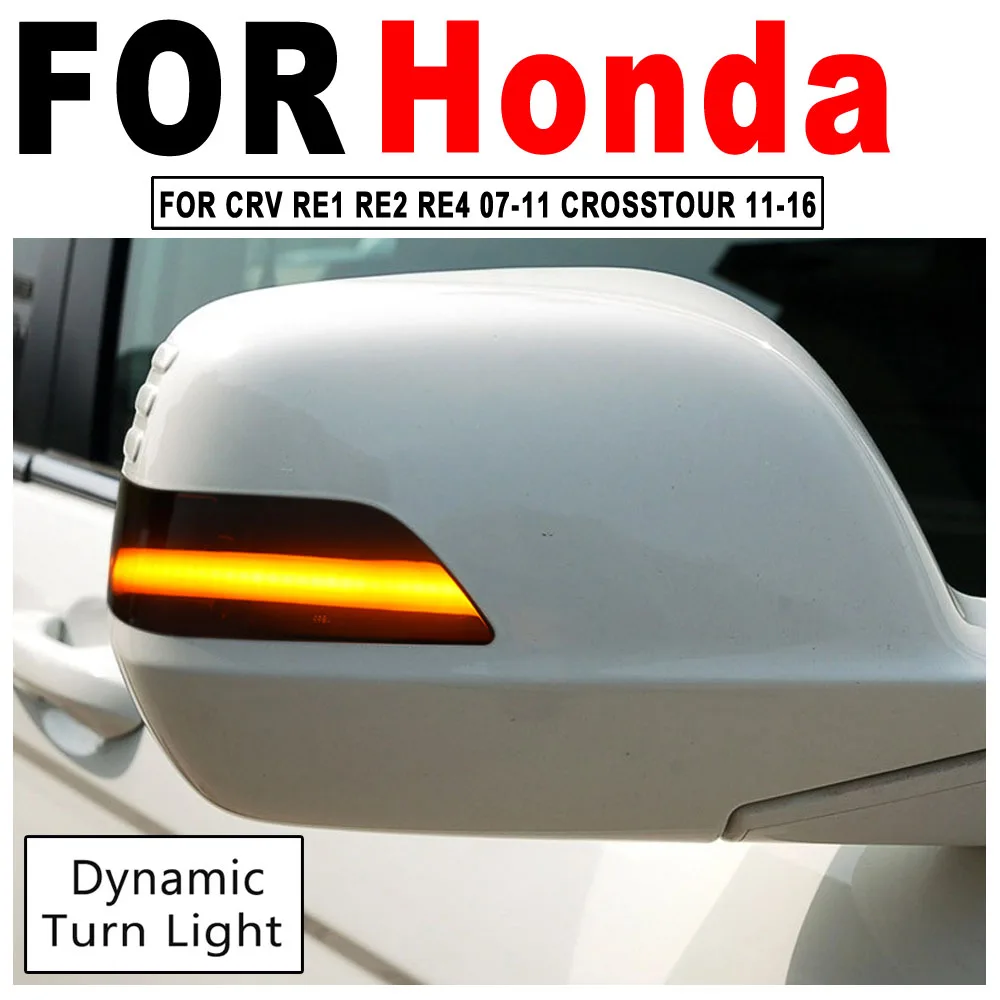 2pcs For Honda CRV CRV 20072011 Dynamic Blinker LED Turn Signal Mirror Crosstour 2011 2012