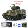 Gifts 1/16 RTR RC Tank US M5A1 Stuart VI Remote Control Light Tank Two Battery Radio Mini Vehicle Car Model Toys for Boys 2