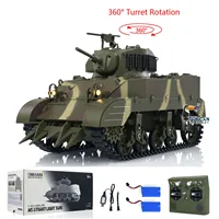Gifts 1/16 RTR RC Tank US M5A1 Stuart VI Remote Control Light Tank Two Battery Radio Mini Vehicle Car Model Toys for Boys 2